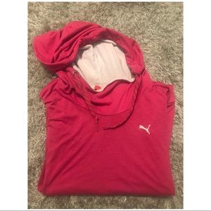 PINK PUMA COWL NECK PULLOVER